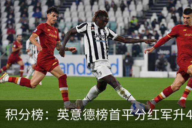 积分榜：英意德榜首平分红军升4曼联16 皇马差巴萨3分